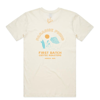 First Batch Coffee Roasters - Branded Merch - First Batch Tee Natural - Noosa Beach