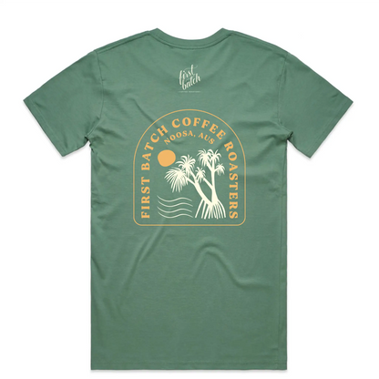 First Batch Coffee Roasters - Branded Merch - First Batch Tee Sage - Noosa Pandanus