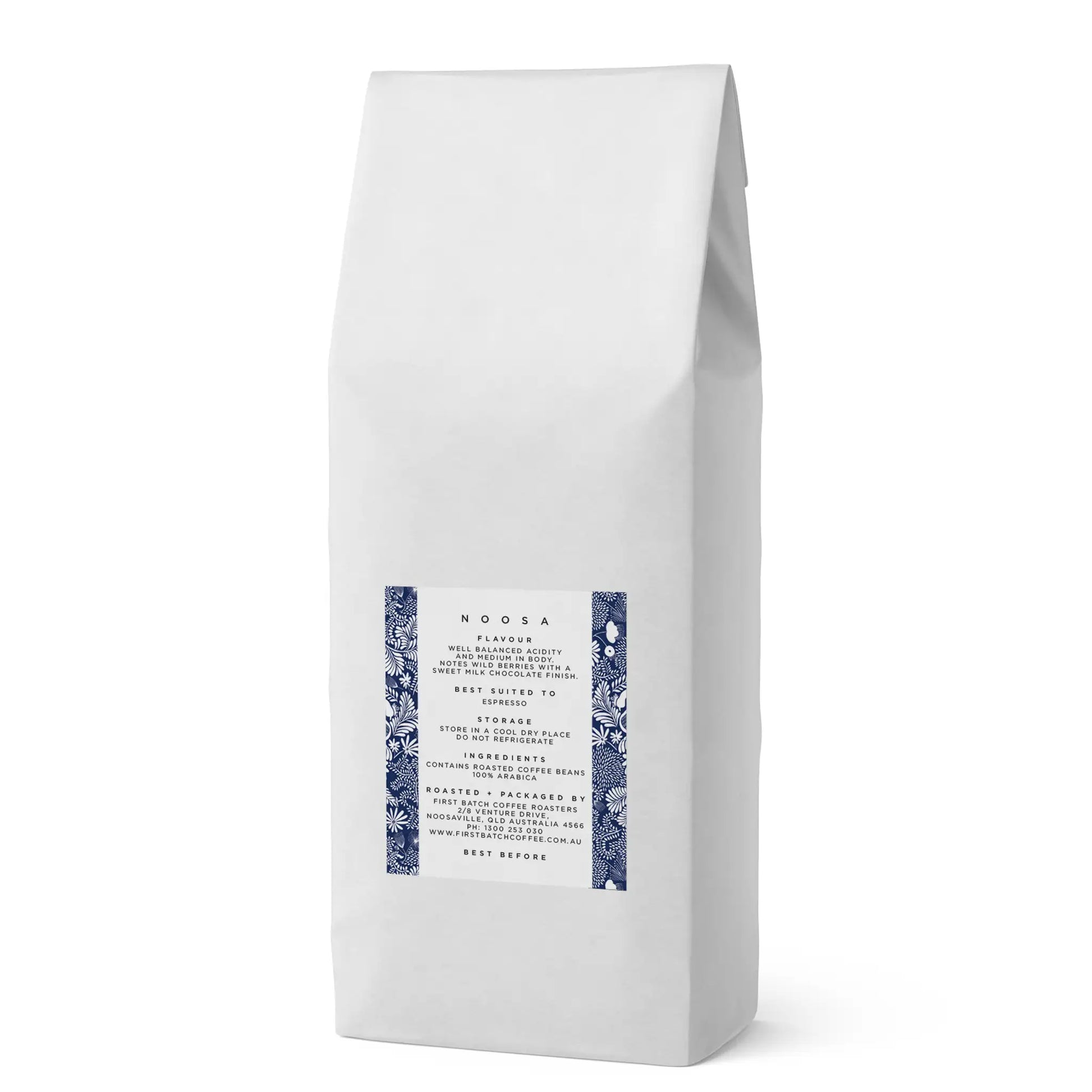 First Batch Coffee Roasters - Speciality Coffee Roasting - Noosa Blend 1kg Back